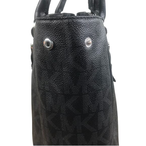 MICHAEL KORS Jet Set MK Signature Work Tote Bag Office Travel Busines Clasic EUC - Picture 6 of 15